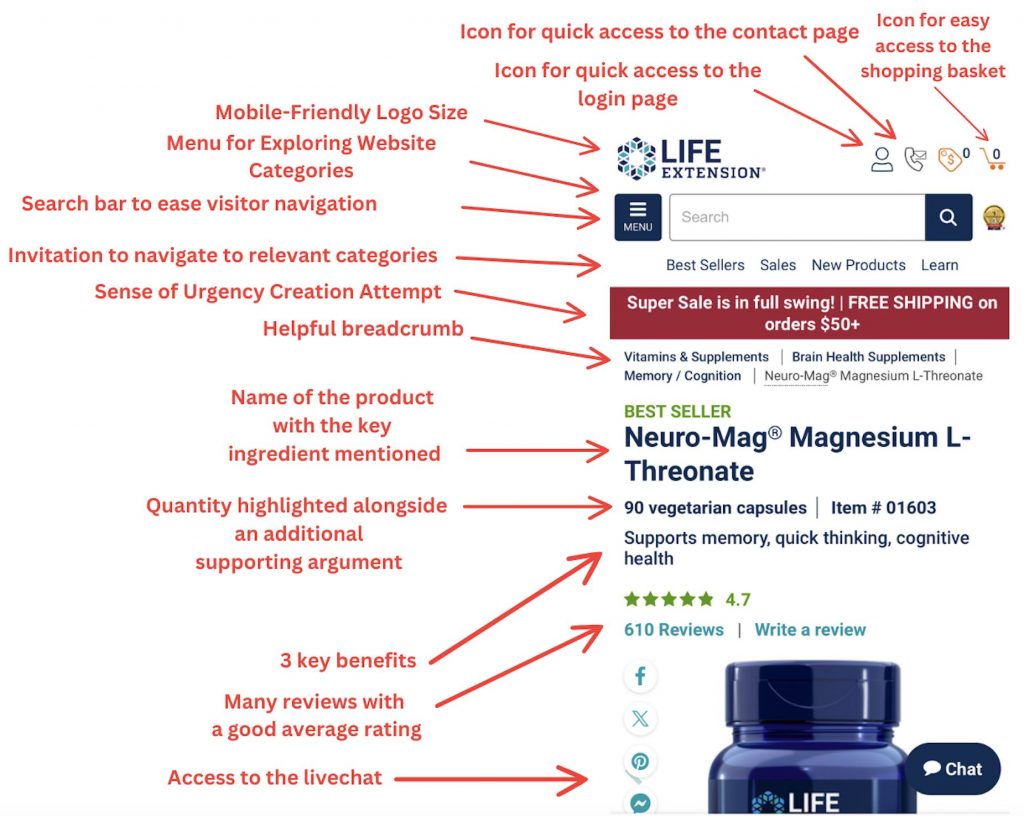 Mobile-optimized landing page for Magnesium Supplements