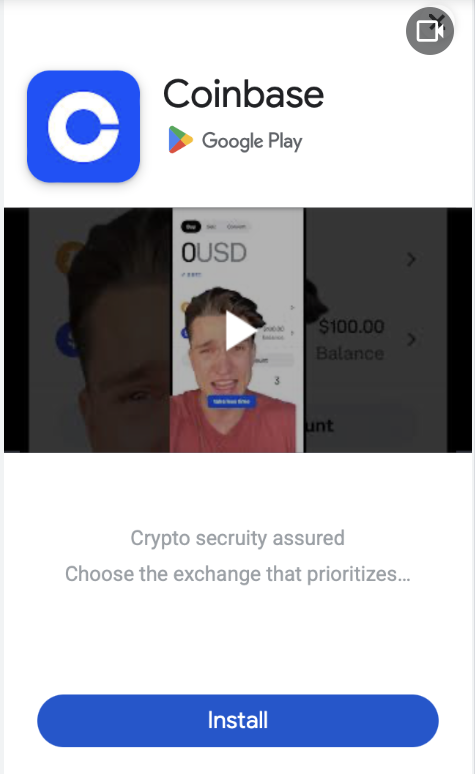 Video Ad promoting a Crypto App