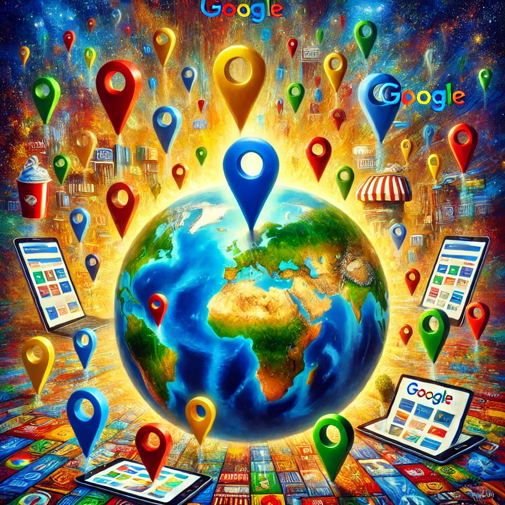 Targeting the world with google Ads oil painted