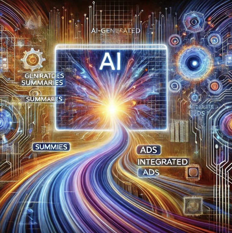 Ai overview future of search ads oil painted