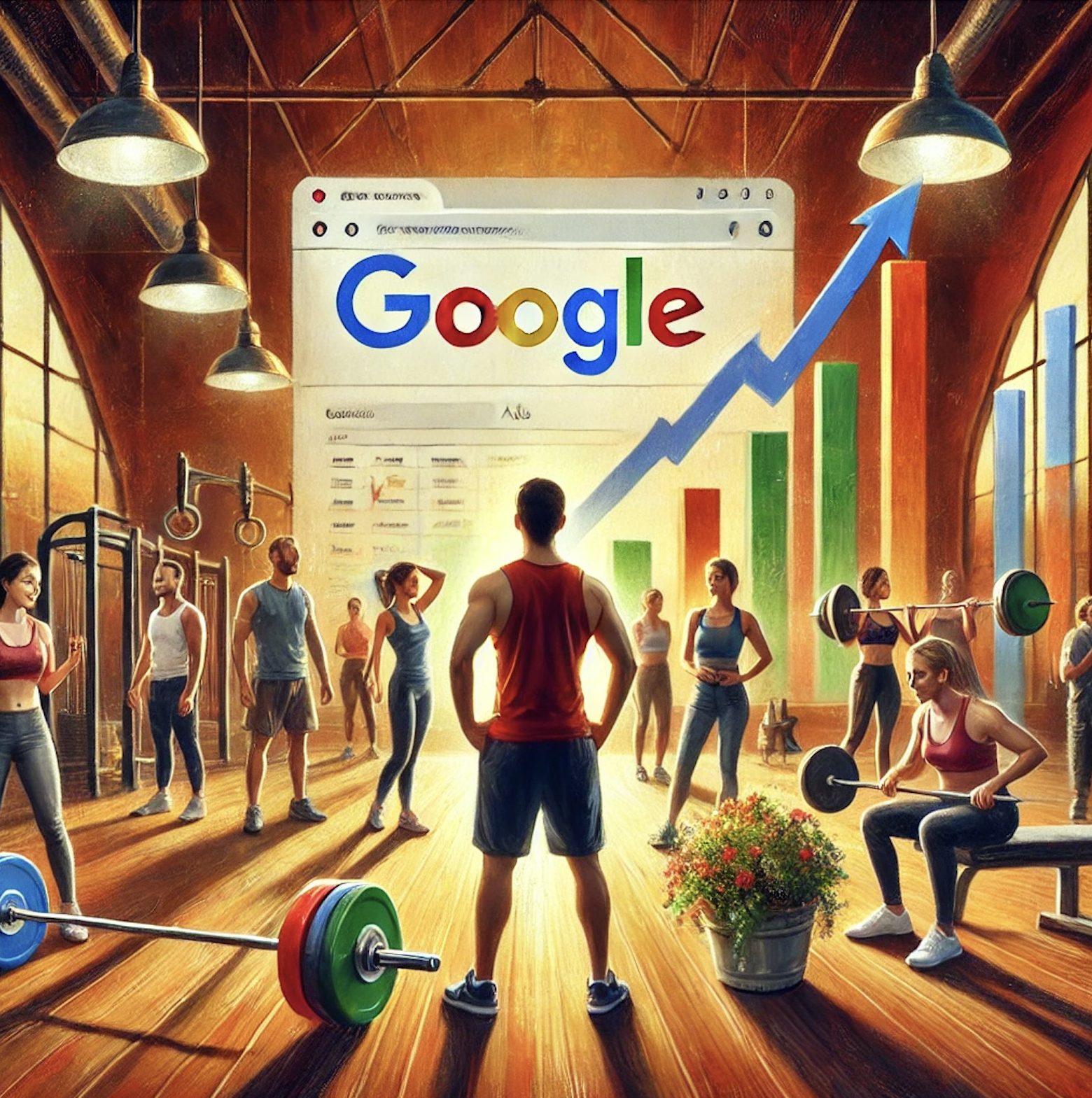 Google for Gyms oil painted