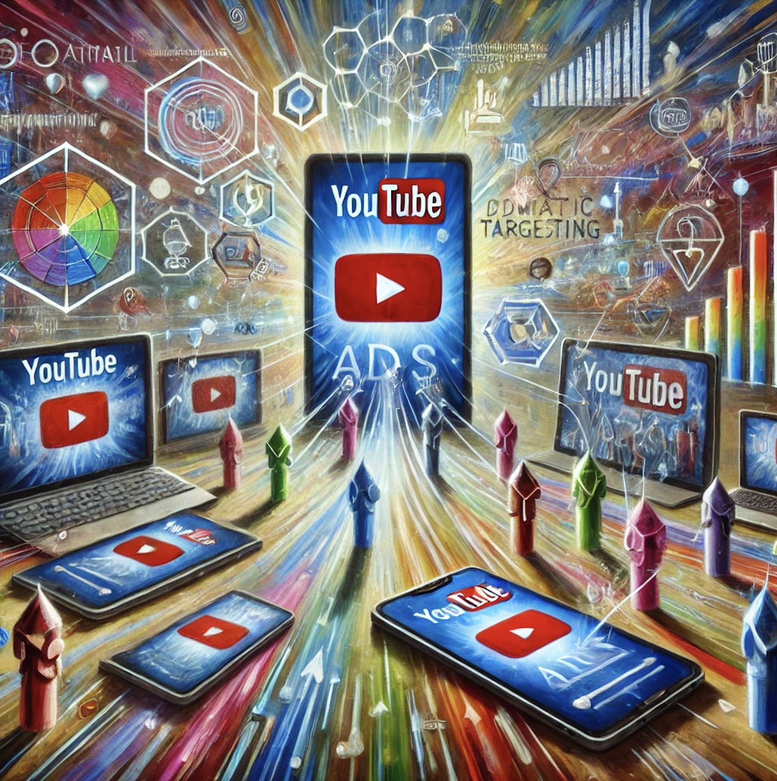 Youtube device targeting oil painted