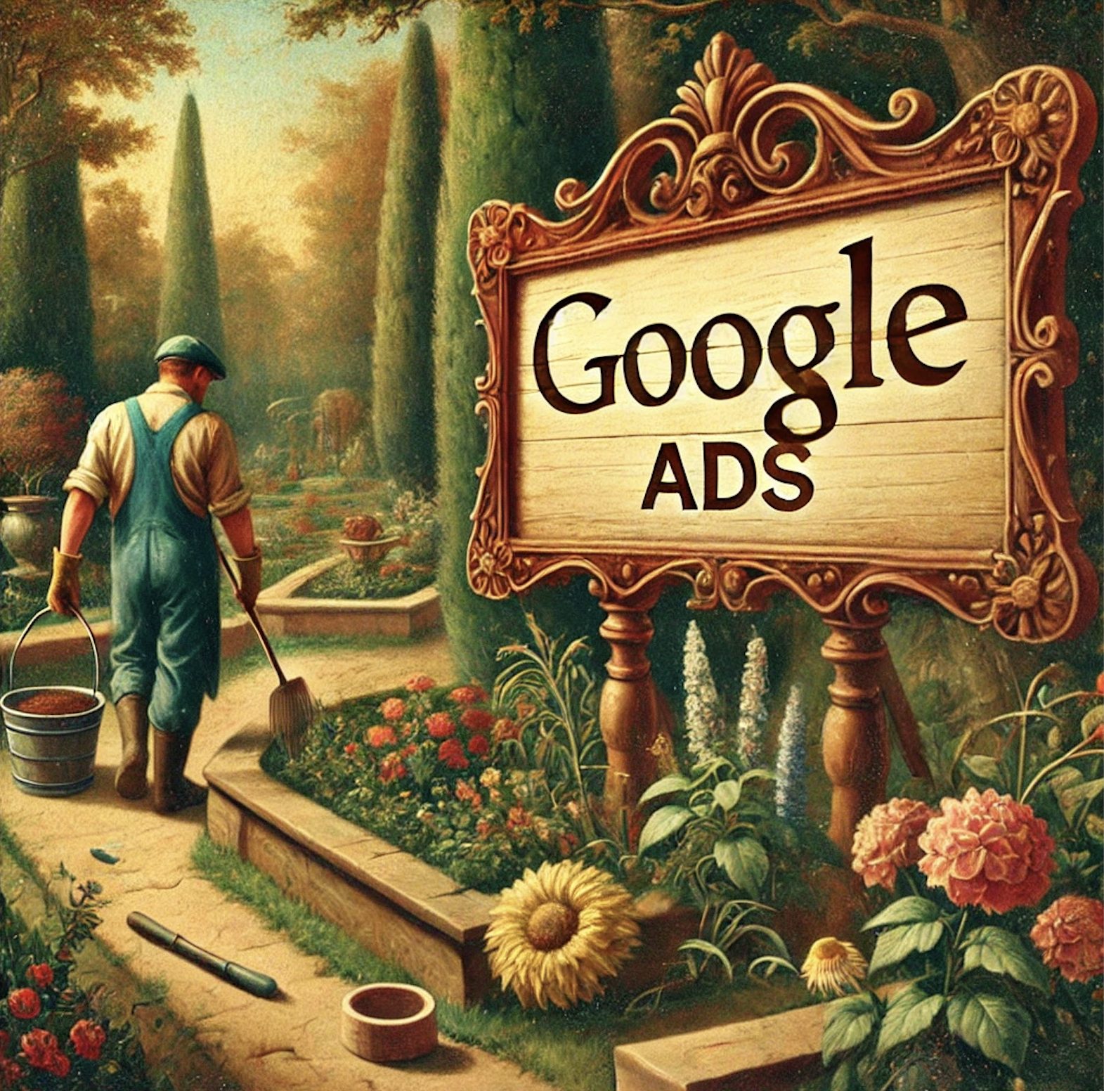 Google ads in a garden