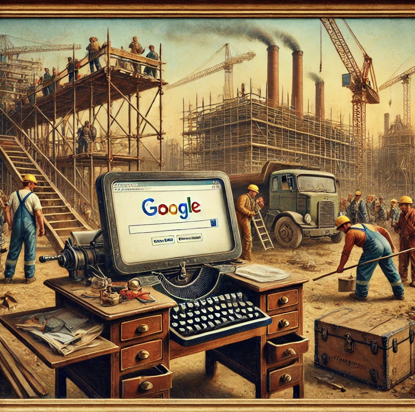 Google ads for construction companies oil painted