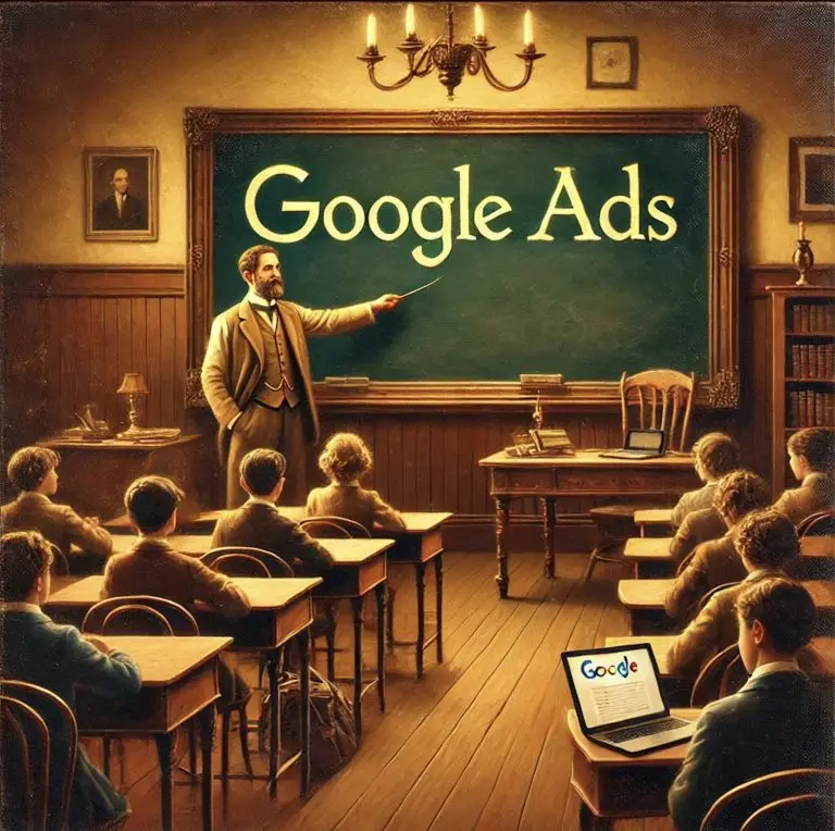 Google Ads for School oil painted