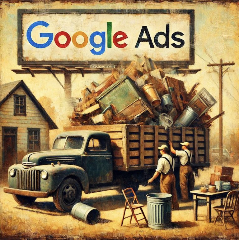 Junk removal for Google Ads oil painted