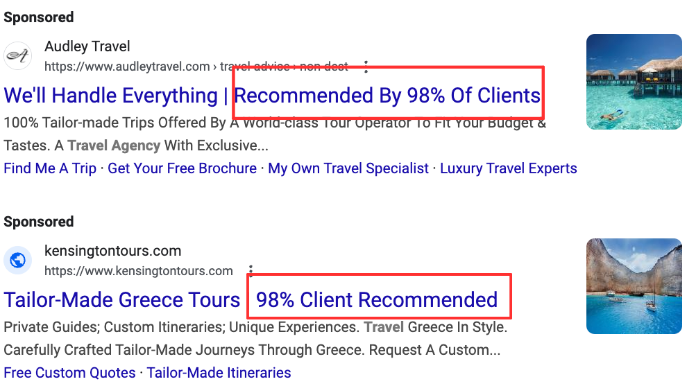 Search Ads for Travel Agencies